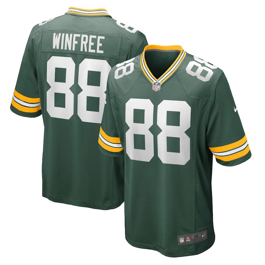 Men Green Bay Packers #88 Juwann Winfree Nike Green Game NFL Jersey->women nfl jersey->Women Jersey